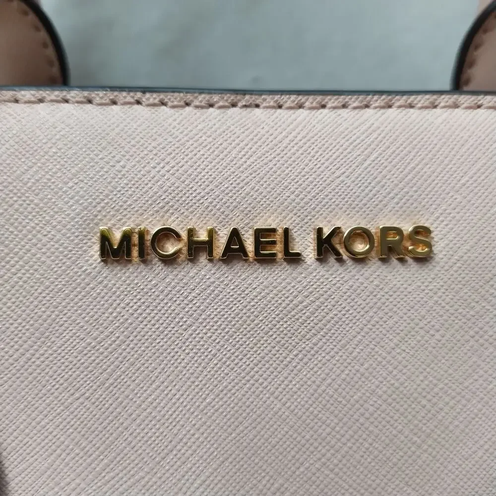 Michael Kors Camille Soft Pink Leather Double Handles Satchel Bag